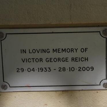 REICH Victor George 1933-2009