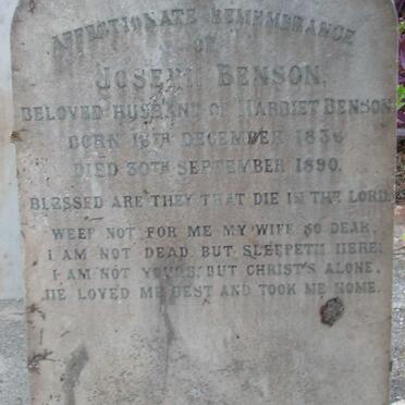 BENSON - Joseph 1836-1890