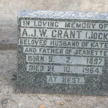 GRANT  A.J.W. 1897-1964