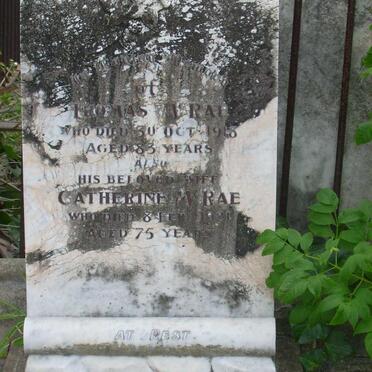 McRAE Thomas -1913 &amp; Catherine -1924