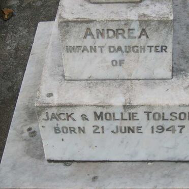 TOLSON Alfred Septimus -1918 &amp; Winifred Ethel -1964 :: TOLSON Andrea 1947-