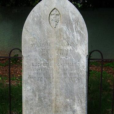 PHILLIPSON William -1884 &amp; Lucretia CHAPMAN -1884