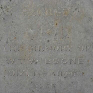 BOONE  W.T.W. -1859
