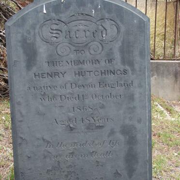 HUTCHINGS Henry -1868
