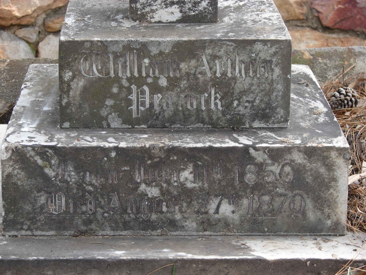 PEACOCK William Arthur 1850-1870