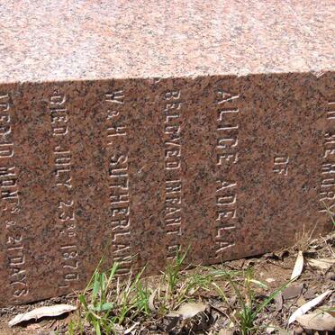 SUTHERLAND Alice Adela -1870