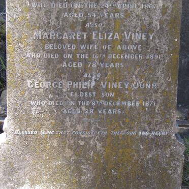 VINEY ? -1867 &amp; Margaret Eliza -1891 :: VINEY George Philip -1871 