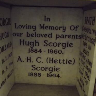 SCORGIE Hugh 1884-1960 &amp; A.M.C.1888-1964