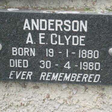 ANDERSON A.E. Clyde 1880-1980