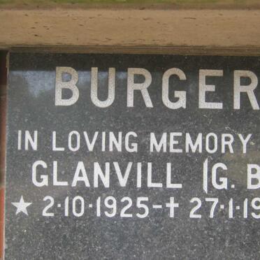 BURGER Glanville B. 1925-1988