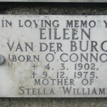 BURGH Eileen, van der  nee O'CONNOR 1902-1975