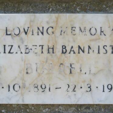 BURRELL  Elizabeth Bannister 1891-1966