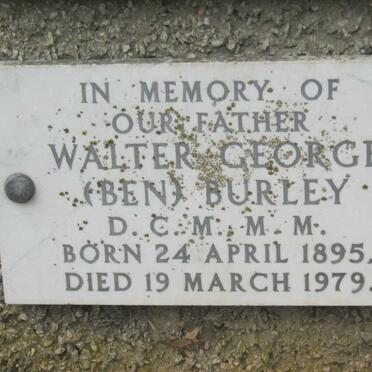 BURLEY Walter George 1895-1979
