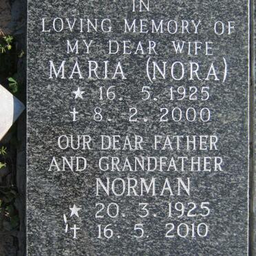 BENN Norman 1925-2010 &amp; Maria 1925-2000