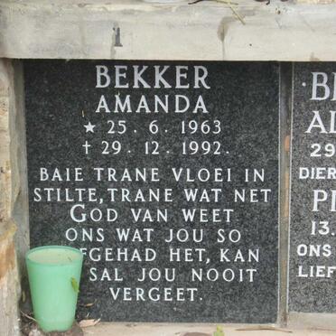 BEKKER Amanda 1963-1992