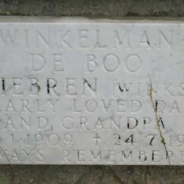 BOO Siebren, Winkelman de  1909-1980