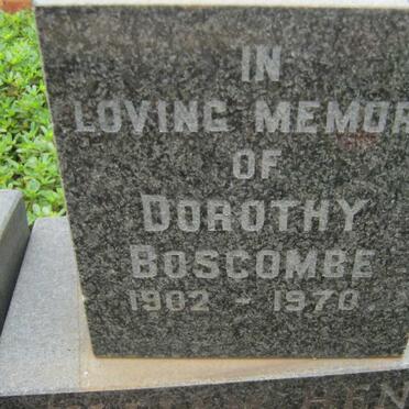 BOSCOMBE William Henry 1905-1982 &amp; Dorothy 1902-1970 