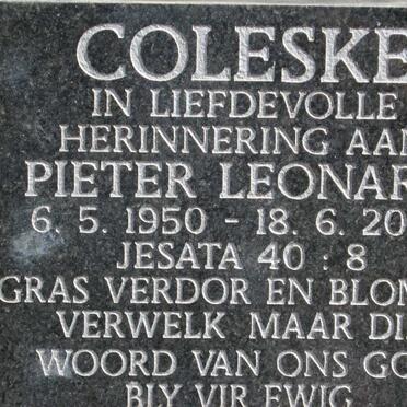 COLESKE Pieter Leonard 1950-2007