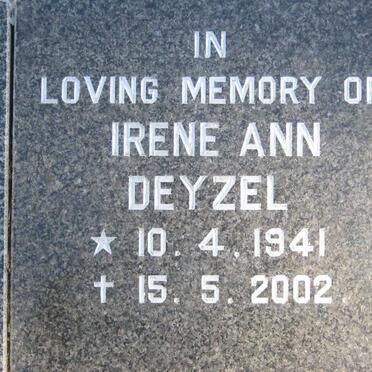 DEYZEL Irene Ann 1941-2002
