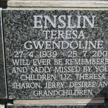 ENSLIN Teresa Gwendoline 1939-2005