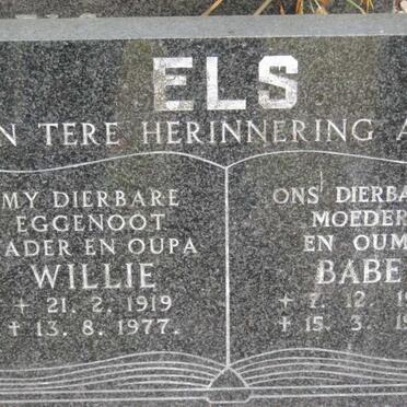 ELS Willie 1919-1977 &amp; Babe 1923-1994