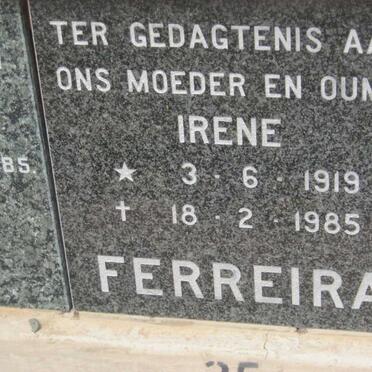 FERREIRA Irene 1919-1985