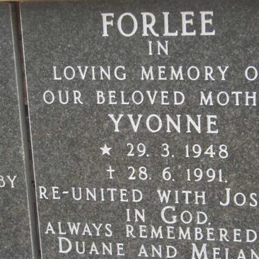 FORLEE Yvonne 1948-1991