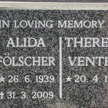 FOLSCHER Alida 1939-2009 :: VENTER Theresa 1931-