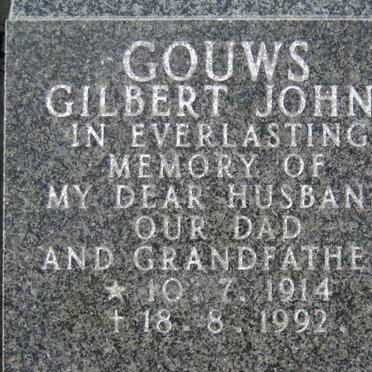 GOUWS Gilbert John 1914-1992