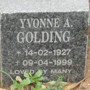 GOLDING Yvonne A. 1927-1999