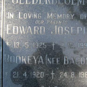 GELDERBLOEM Edward Joseph 1925-1994 &amp; Rookeya BACON 1920-1989