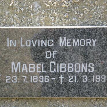 GIBBONS Mabel 1896-1997