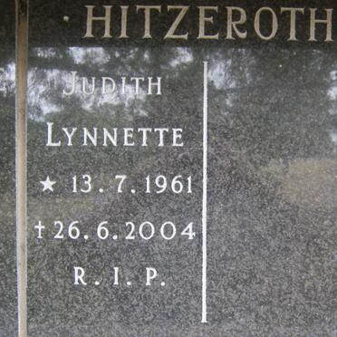 HITZEROTH Judith Lynnette 1961-2004