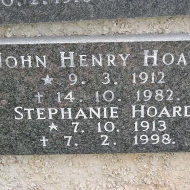 HOARD John Henry 1912-1982 &amp; Stephanie 1913-1998