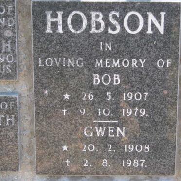 HOBSON Bob 1907-1979 &amp; Gwen 1908-1987