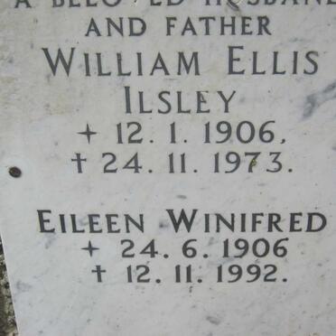 ILSLEY William Ellis 1906-1973 &amp; Eileen Winifred 1906-1992