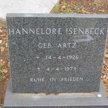 ISENBECK Hannelore nee ARTZ 1926-1979