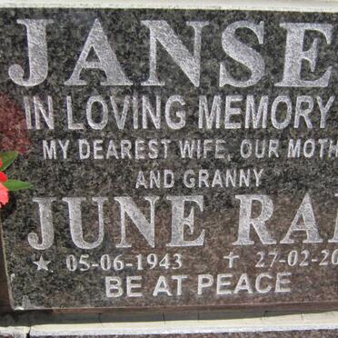 JANSEN June Rae 1943-2004