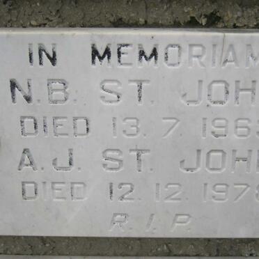 JOHN N.B., St -1963 :: JOHN A.J., St -1978