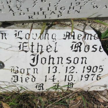 JOHNSON Ethel Rose 1905-1976