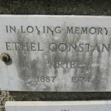 KRIEL Ethel Constance 1887-1974