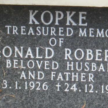 KOPKE Ronald robert 1926-1979