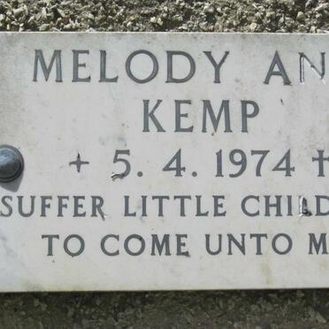 KEMP Melody Ann 1974-1974