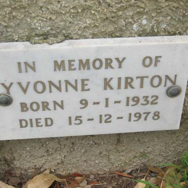 KIRTON Yvonne 1932-1978