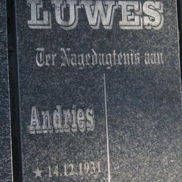 LUWES Andries 1931-2001