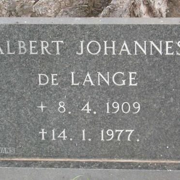 LANGE Albert Johannes. de 1909-1977