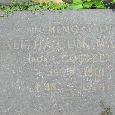 MICHA Talitha Cumi nee COETZER 1901-1971