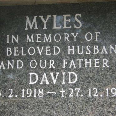 MYLES David 1918-1985