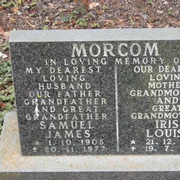MORCOM Samuel James 1905-1977 &amp; Iris Louise 1906-1996