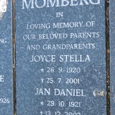 MOMBERG Jan Daniel 1921-2003 &amp; Joyce Stella 1920-2001